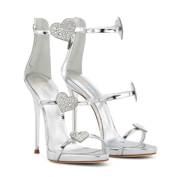 giuseppe zanotti silver heels